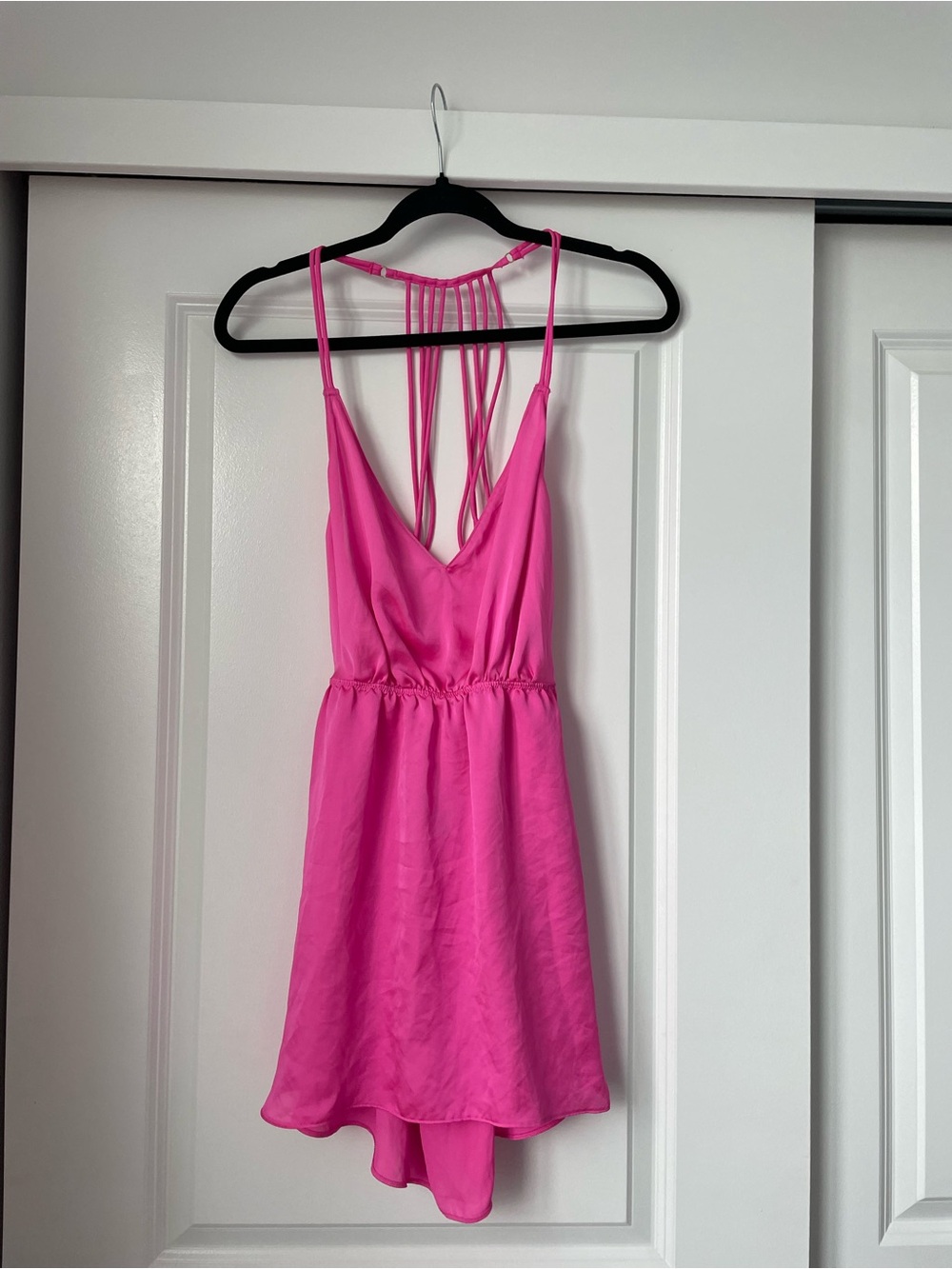 Victoria's Secret Hot Pink Strappy Slip Dress